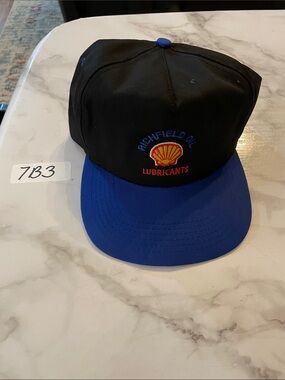 cameo Black Snapback Hat with Blue Brim and Green Underside